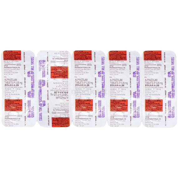 zolax 0.25mg tablet 10's